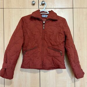 J-Fashion Women's Quilted Rust Zip-Front light Jacket